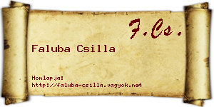 Faluba Csilla névjegykártya