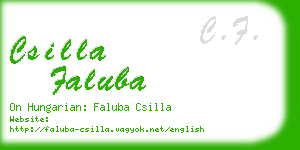 csilla faluba business card